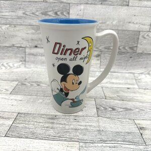 Disney Mickey Mouse 6" Tall‎ Coffee Mug "Diner open all night"
